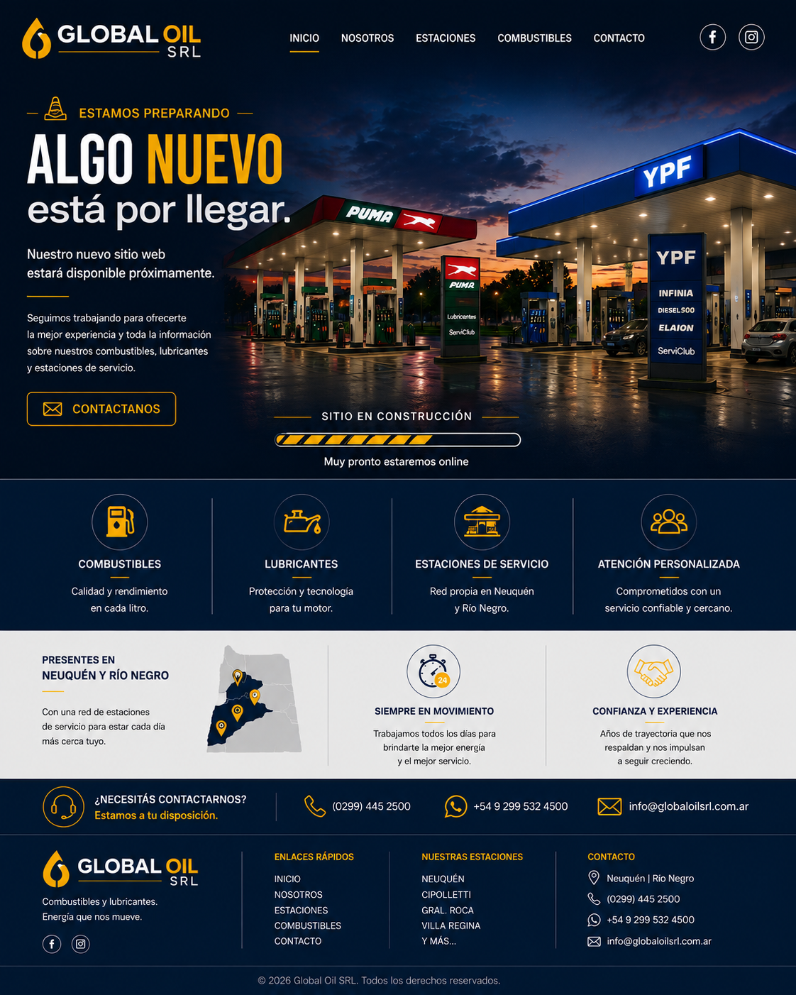 Global Oil SRL - Sitio web en construcción